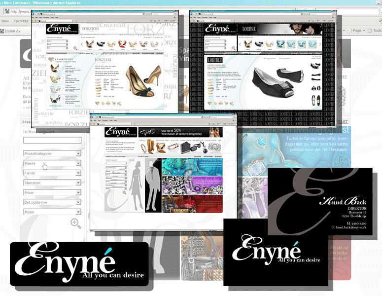 ENYNÉ - All you can desire. Online skoshop test